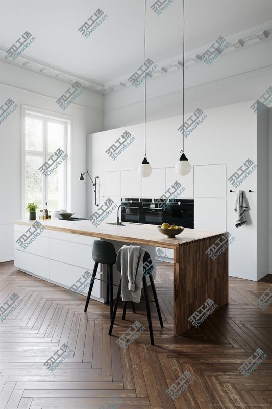 images/goods_img/202104091/White Kitchen by Kvik 3D model/1.jpg